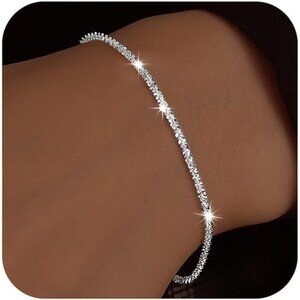 Dainty Silver 925 Sterling Gold Plated Twist Rope Chain Adjustable Bracelet for